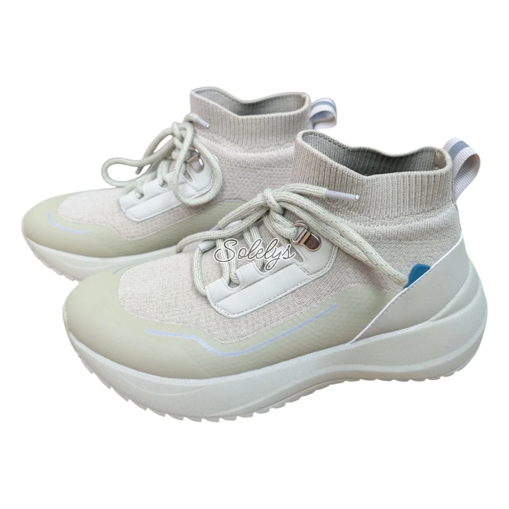 Vessi Stormburst Womens 6 Boreal Green Waterproof High Top Knit Sneaker Boot